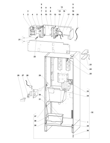 Pièces détachées Double Freshbrew Sigma - Châssis et pièces électriques - 5 - K024X01 - Wittenborg 