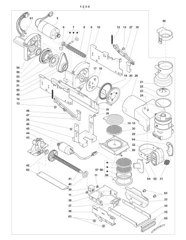 Pièces détachées Double Freshbrew Sigma - Ensemble infuseur Sigma - 7 - K024X01 - Wittenborg 