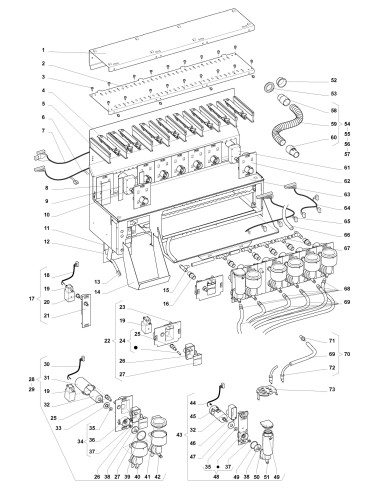 Pièces détachées Double Freshbrew Sigma - Unité de mixage - 9 - K024X01 - Wittenborg 