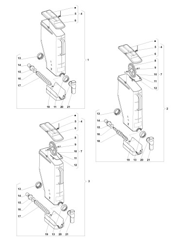 Pièces détachées Double Freshbrew Sigma - Ensemble Conteneur, IN - 11 - K024X01 - Wittenborg 