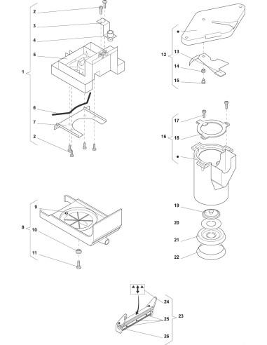 Pièces détachées 5500 Freshbrew - Unité infuseur 2 - 11 - K027X00 - Wittenborg 