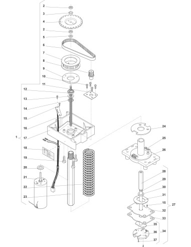 Pièces détachées 5500 Freshbrew - Unité infuseur 3 - 12 - K027X00 - Wittenborg 