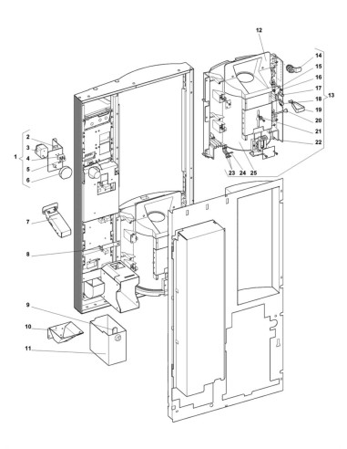 Pièces détachées 7100 - Freshbrew - Porte, côte intérieur - 2 - K014X00 - Wittenborg 