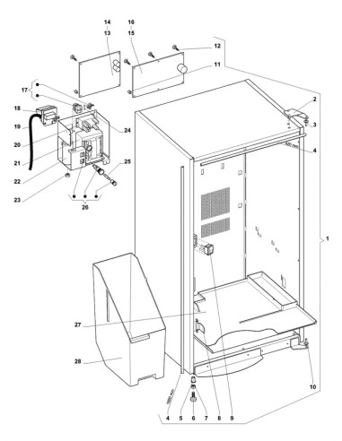 Pièces détachées 7100 - Freshbrew - Châssis et pièces électriques - 3 - K014X00 - Wittenborg 