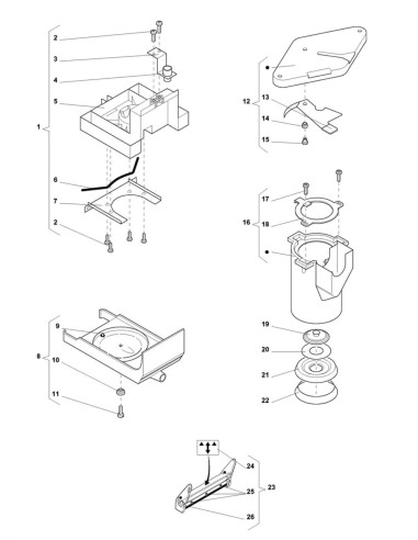 Pièces détachées 7100 - Freshbrew - Unité infuseur, 2 - 7 - K014X00 - Wittenborg 