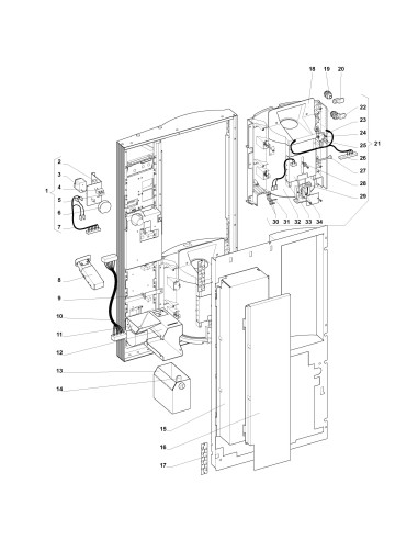 Pièces détachées 7100 - Freshbrew - Porte, côte intérieur - 2 - K014X01 - Wittenborg 