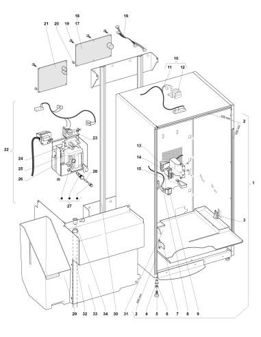 Pièces détachées 7100 - Freshbrew - Châssis et pièces électriques - 3 - K014X01 - Wittenborg 