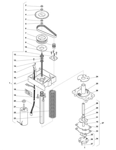 Pièces détachées 7100 - Freshbrew - Unité infuseur 3 - 9 - K014X01 - Wittenborg 