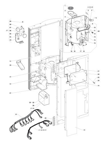 Pièces détachées 7100 - Freshbrew - Porte, côte intérieur - 2 - K014X02 - Wittenborg 