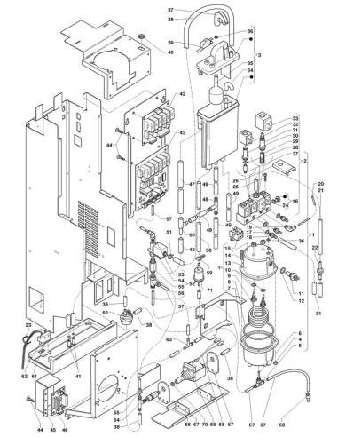 Pièces détachées 7100 - Espresso - Ensemble distributeur café - 4 - K015X00 - Wittenborg 