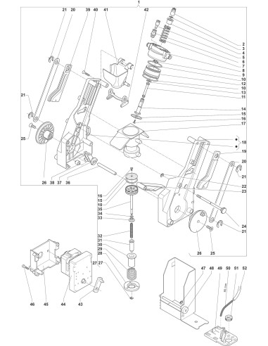 Pièces détachées 7100 - Espresso - Groupe infuseur Z3000 - 6 - K015X00 - Wittenborg 