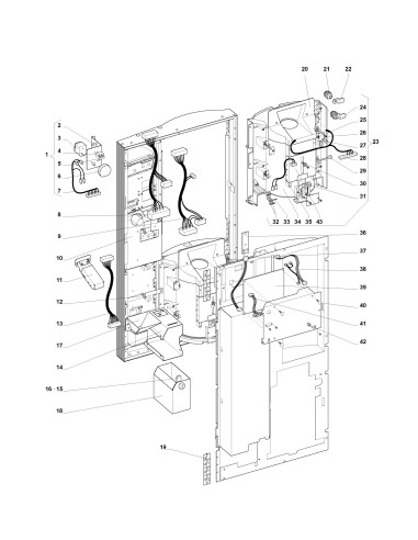 Pièces détachées 7100 - Espresso - Porte, côte intérieur - 2 - K015X01 - Wittenborg 