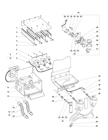 Pièces détachées 7100 - Espresso - Unité de mixage - 7 - K015X01 - Wittenborg 