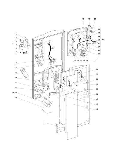 Pièces détachées 7100 Fresh Brew Sigma - Porte, côte intérieur - 2 - K023X00 - Wittenborg 