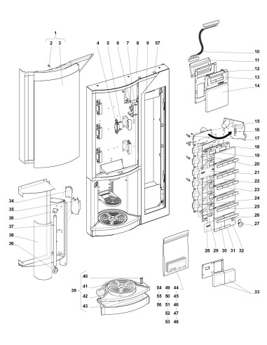 Pièces détachées 7100  Instant - Porte - Côté extérieur - 1 - K029X00 - Wittenborg 