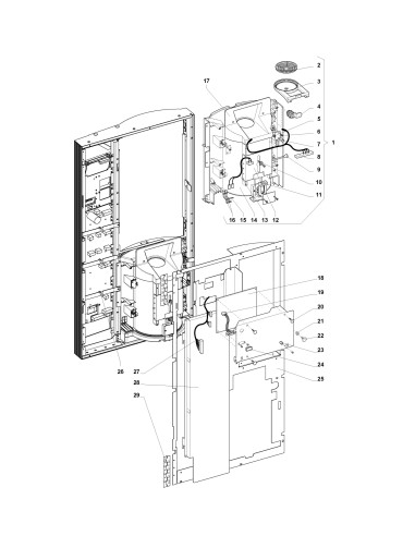 Pièces détachées 7100  Instant - Porte - Côté intérieur - 2 - K029X00 - Wittenborg 