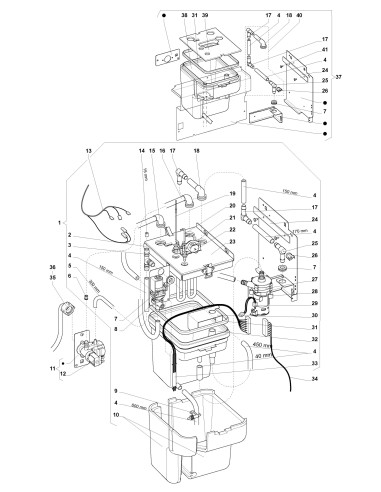 Pièces détachées 7100  Instant - Système et réservoir à eau - 4 - K029X00 - Wittenborg 