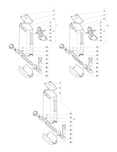 Pièces détachées 7100  Instant - Conteneur  - 6 - K029X00 - Wittenborg 