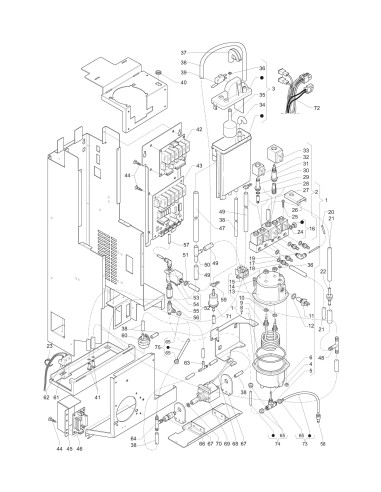 Pièces détachées Es 7100 Maxi - Ensemble distributeur café - 4 - K032X00 - Wittenborg 