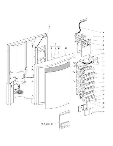 Pièces détachées 7300 Instant - Porte, côté extérieur - 1 - K3842X00 - Wittenborg 