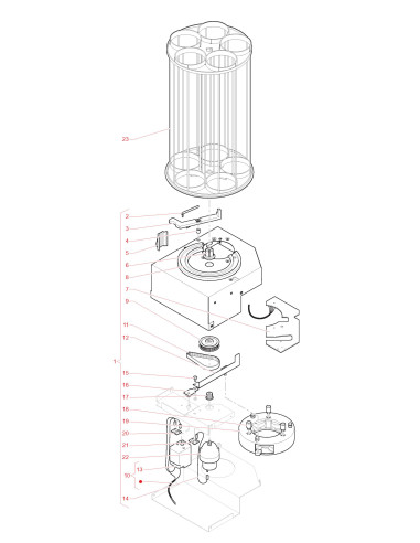 Pièces détachées 7300 Espresso - 230V 50Hz - Distributeur de gobelets - 3 - C0472X00 - Wittenborg 