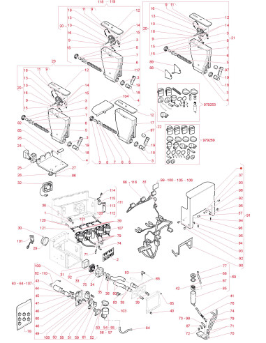 Pièces détachées 9100 Espresso - Fresh Brew - Instant - 220V 50Hz - Moteur doseur de poudres - 9 - K0502X01 - Wittenborg 