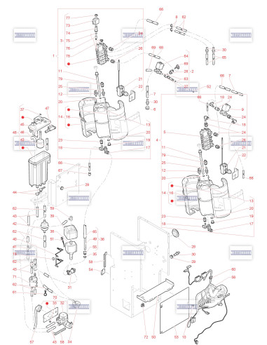 Pièces détachées 9100 Espresso - Fresh Brew - Instant - 220V 50Hz - Circuit hydraulique (version Leadfree) - 6 - K0502X03 - Witt