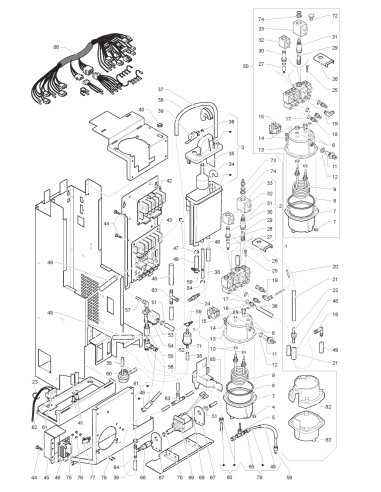 Pièces détachées 7100 Plus Espresso 220V 50Hz - Circuit hydraulique - 4 - C0412X00 - Wittenborg 