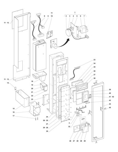 Pièces détachées Capri - Freshbrew Selecta - Module de selection - 2 - K018X00 - Wittenborg 