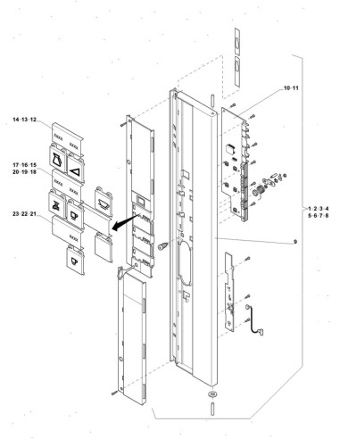 Pièces détachées 55 - Freshbrew - Ensemble porte, droite - 4 - K011X00 - Wittenborg 