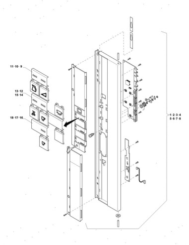 Pièces détachées 55 - Freshbrew - Ensemble porte, droite - 5 - K011X00 - Wittenborg 