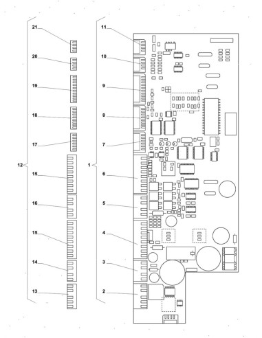 Pièces détachées 55 - Freshbrew - Jeu de connecteurs/fiches multibroches - 9 - K011X00 - Wittenborg 