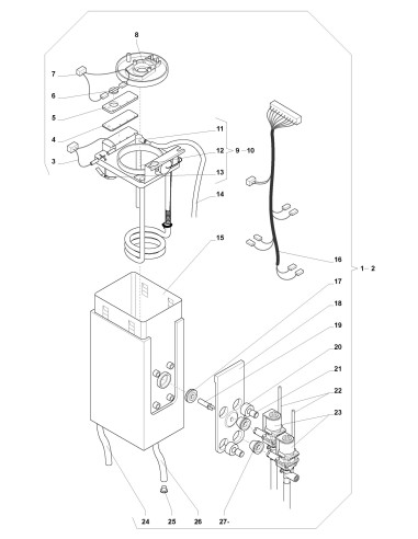 Pièces détachées 55 - Freshbrew - Ensemble chauffe-eau 2,0/2,7 kW - 10 - K011X00 - Wittenborg 