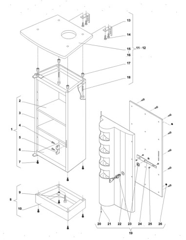 Pièces détachées 55 - Freshbrew - Ensemble buffet - 18 - K011X00 - Wittenborg 