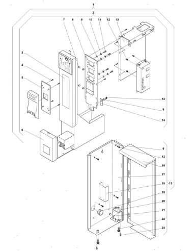 Pièces détachées 55 - Freshbrew - Kit système "carte à puce" Smartcard - 19 - K011X00 - Wittenborg 