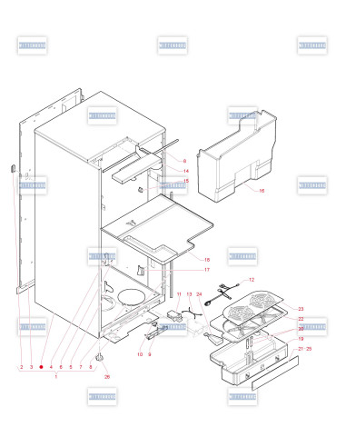 Pièces détachées 95 - 230V 50Hz - Meuble - 3 - K0572X01 - Wittenborg 