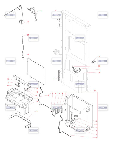 Pièces détachées 95 - 230V 50Hz - Porte, côté intérieur - 2 - K0572X02 - Wittenborg 