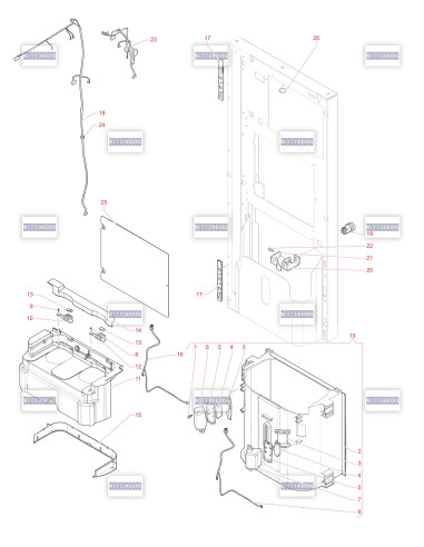 Pièces détachées 95 - 230V 50/60 Hz - Porte, côté intérieur - 2 - K0572X03 - Wittenborg 