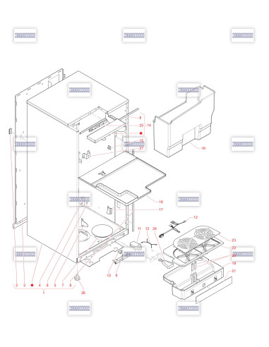 Pièces détachées 95 - 230V 50/60 Hz - Meuble - 3 - K0572X03 - Wittenborg 