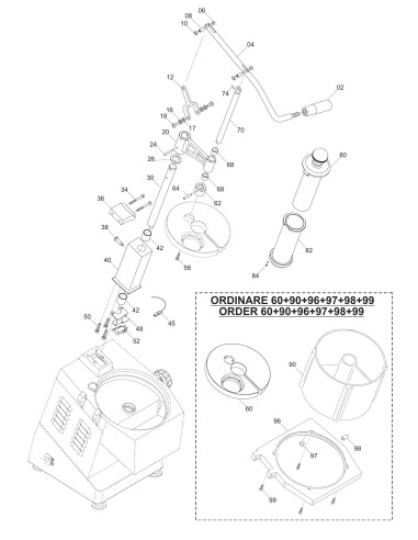 Vue éclatée 1 pour Coupe Legumes TV-TM MAXI - until 2014.05 