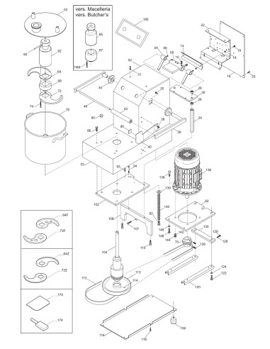 Vue éclatée 1 pour Cutter C15 B CE 