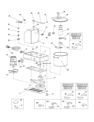 Vue éclatée 1 pour Cutter C4 VT CE 