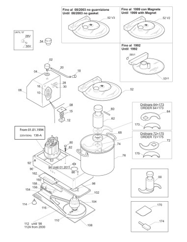 Vue éclatée 1 pour Cutter C4 VV CE 