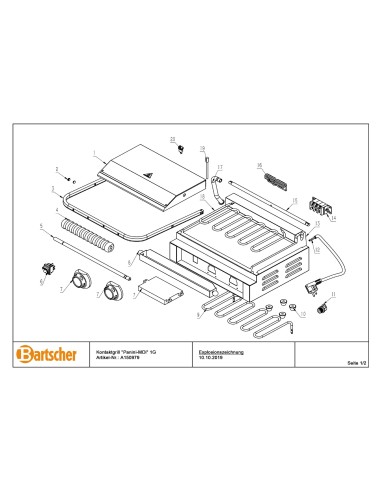 Pièces détachées pour Grill contact "Panini-MDI" 1G marque Bartsher 