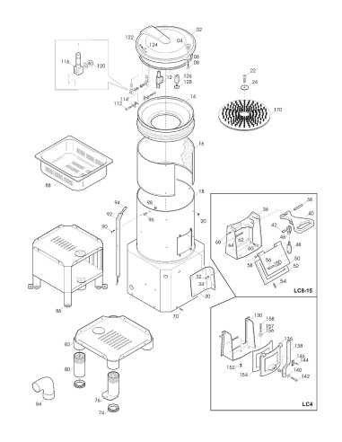 Vue éclatée 1 pour Lave - Moules PC 15 CE 