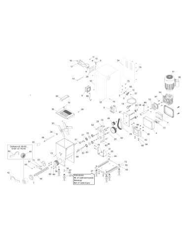 Vue éclatée 1 pour Machines A Pates CIAOPASTA 5 EL CE - from 2015.10 