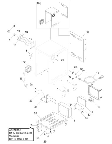 Vue éclatée 1 pour Machines A Pates CIAOPASTA 5 EL CE - from 2017.04 