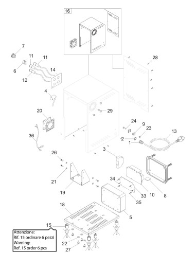 Vue éclatée 1 pour Machines A Pates CIAOPASTA 5 EL CE - from 2018.03 