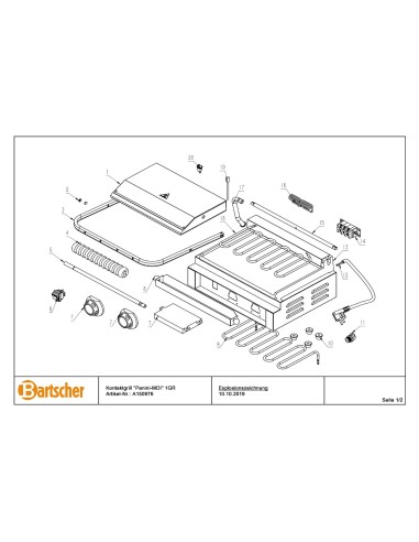 Pièces détachées pour Grill contact "Panini-MDI" 1GR marque Bartsher 