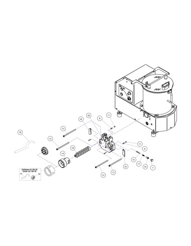 Vue éclatée 3 pour Machines A Pates PASTAJET - from 2015.02 